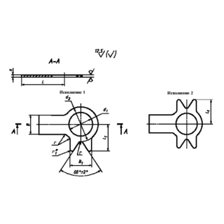 Шайбы стопорные с лапкой, уменьшенные, класс точности А ГОСТ 13464-77 - фото - 1